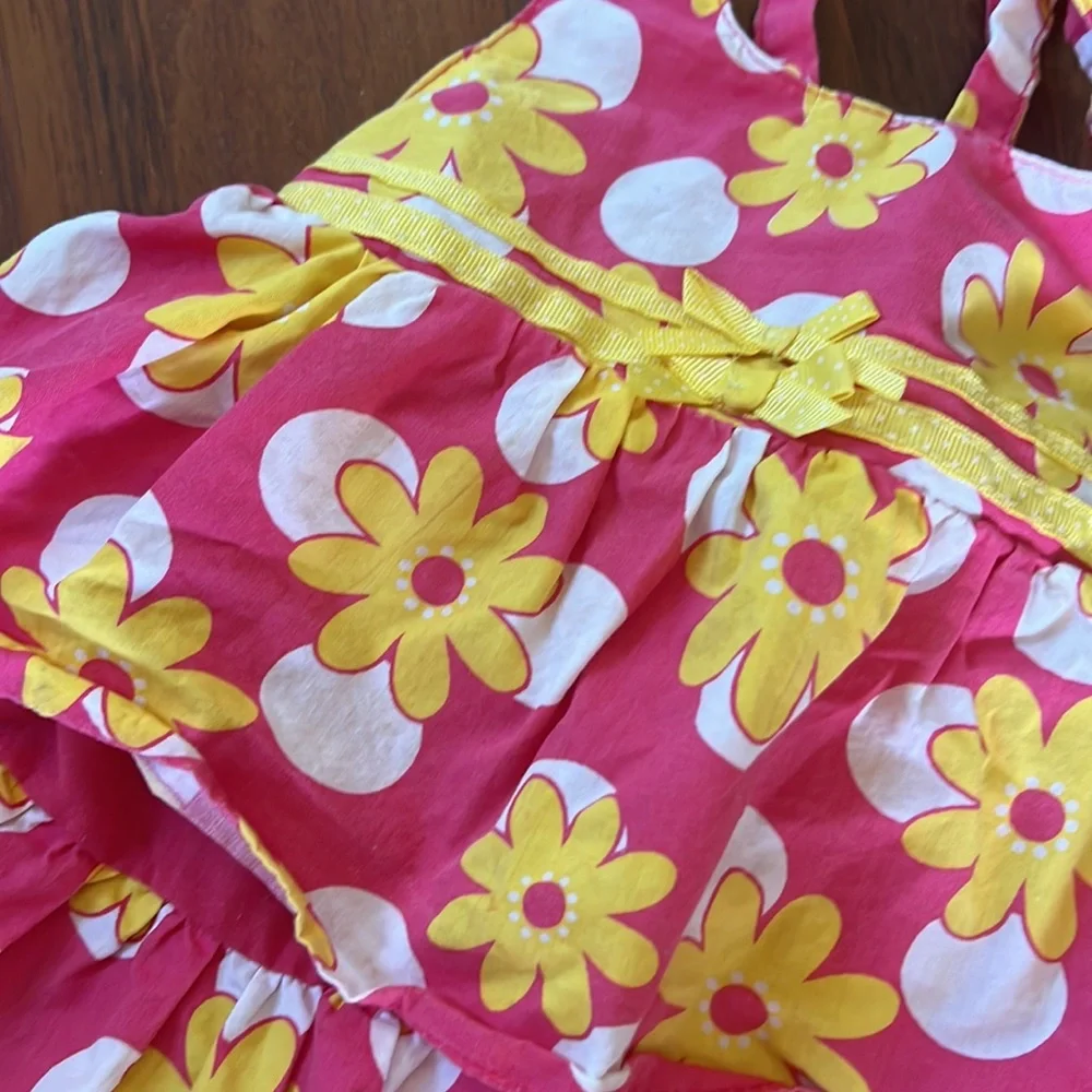 3/$12 Young Hearts Tiered Floral Summer Dress (4T)